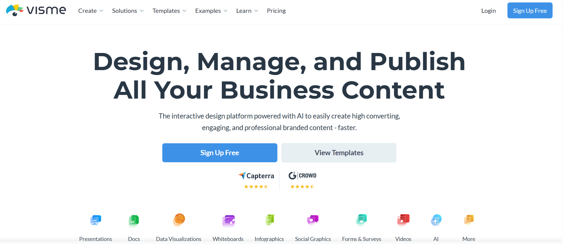 Visme: AI Presentation maker