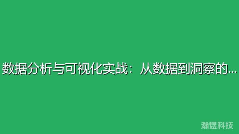 数据分析与可视化实战：从数据到洞察的完整流程