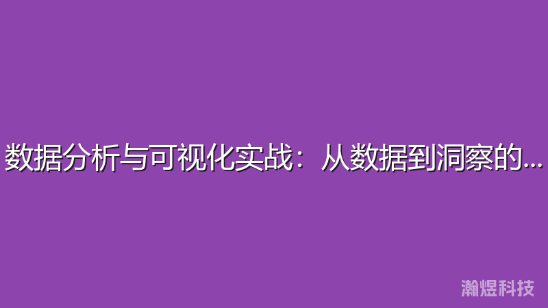 数据分析与可视化实战：从数据到洞察的完整流程