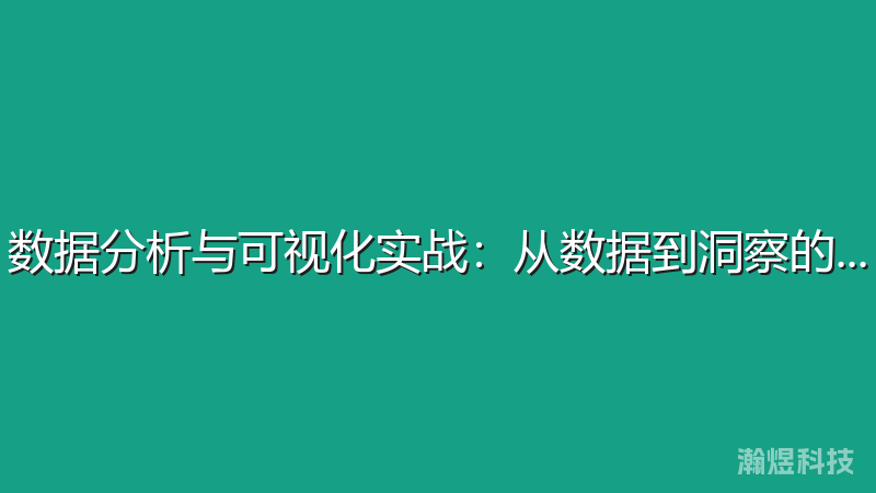 数据分析与可视化实战：从数据到洞察的完整流程