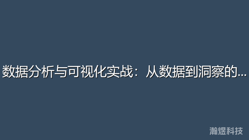 数据分析与可视化实战：从数据到洞察的完整流程