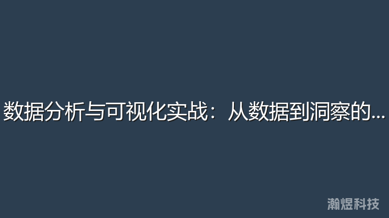 数据分析与可视化实战：从数据到洞察的完整流程