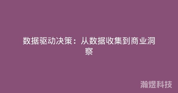 数据驱动决策：从数据收集到商业洞察