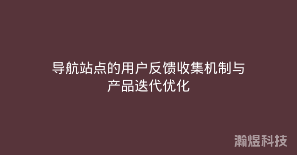 导航站点的用户反馈收集机制与产品迭代优化