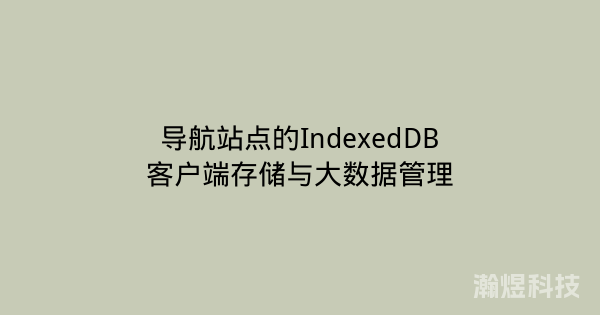 导航站点的IndexedDB客户端存储与大数据管理