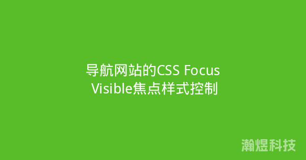 导航网站的CSS Focus Visible焦点样式控制