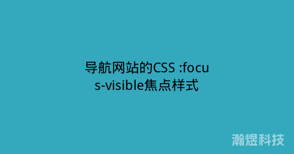 导航网站的CSS :focus-visible焦点样式