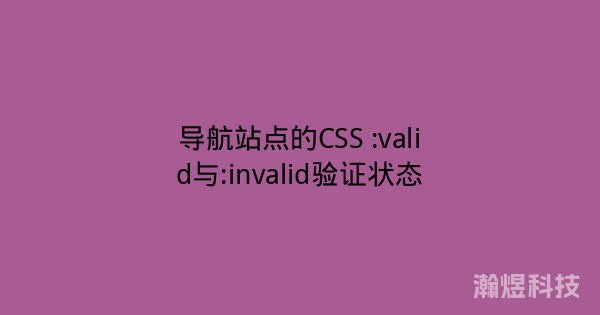 导航站点的CSS :valid与:invalid验证状态