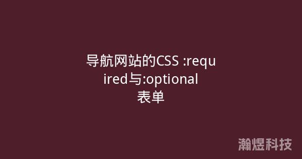导航网站的CSS :required与:optional表单