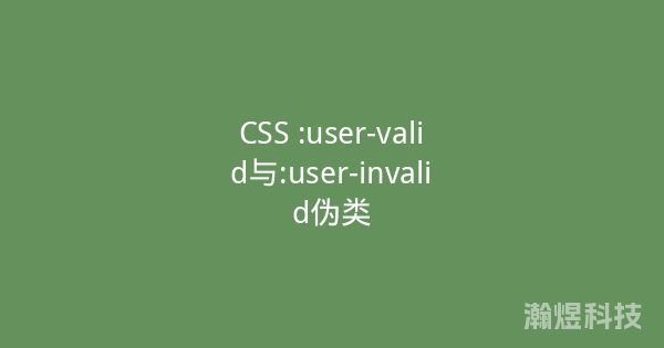 CSS :user-valid与:user-invalid伪类