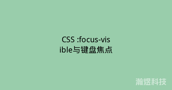 CSS :focus-visible与键盘焦点
