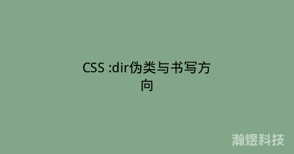 CSS :dir伪类与书写方向