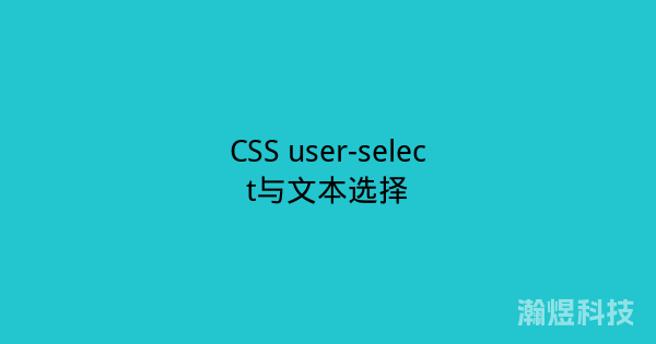 CSS user-select与文本选择