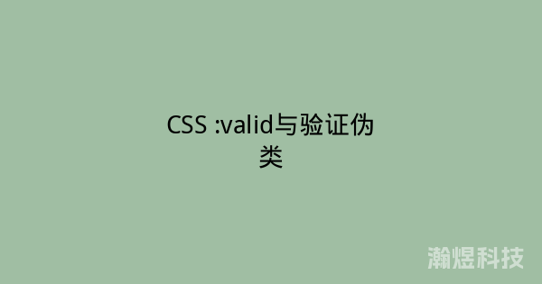 CSS :valid与验证伪类