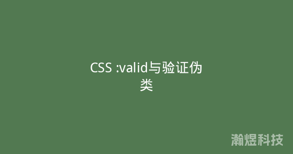CSS :valid与验证伪类