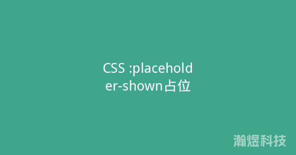 CSS :placeholder-shown占位