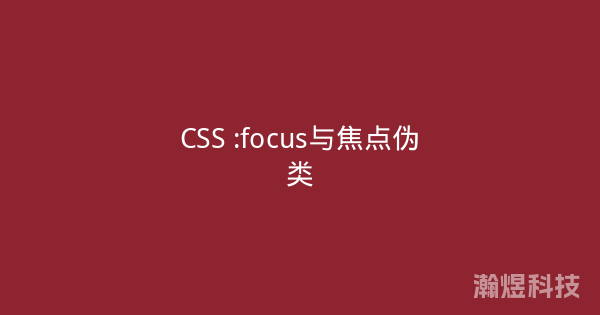 CSS :focus与焦点伪类