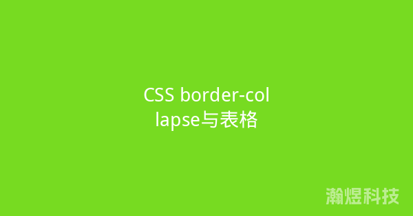 CSS border-collapse与表格