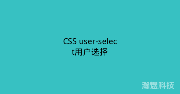 CSS user-select用户选择