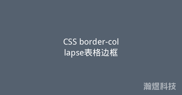 CSS border-collapse表格边框